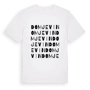 Domjevin ordlek t-shirt – ekologisk bomull t-shirt från Pinshirt