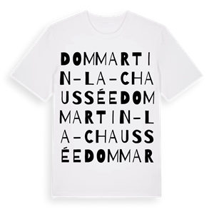 Dommartin-la-Chaussée ordlek t-shirt – ekologisk bomull t-shirt från Pinshirt