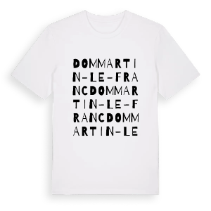 Dommartin-le-Franc ordlek t-shirt – ekologisk bomull t-shirt från Pinshirt