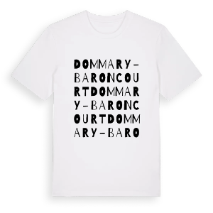 Dommary-Baroncourt ordlek t-shirt – ekologisk bomull t-shirt från Pinshirt