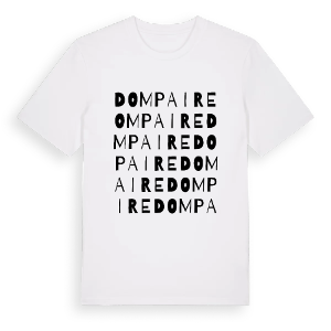 Dompaire ordlek t-shirt – ekologisk bomull t-shirt från Pinshirt