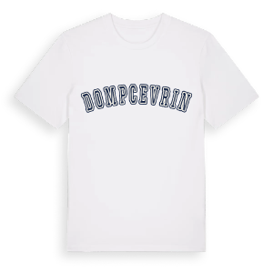 Dompcevrin college t-shirt – ekologisk bomull t-shirt från Pinshirt