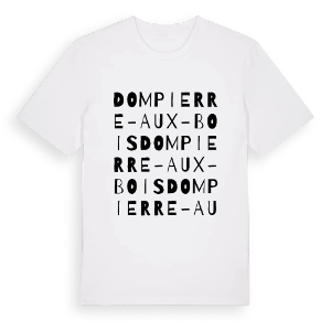 Dompierre-aux-Bois ordlek t-shirt – ekologisk bomull t-shirt från Pinshirt