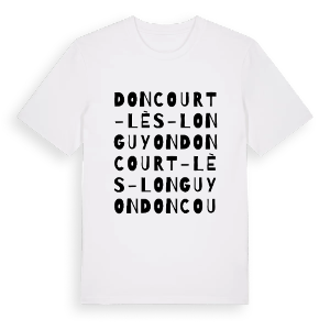 Doncourt-lès-Longuyon ordlek t-shirt – ekologisk bomull t-shirt från PinShirt