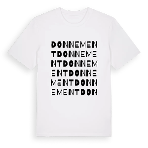 Donnement ordlek t-shirt – ekologisk bomull t-shirt från Pinshirt