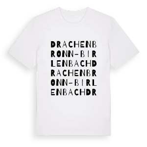 Drachenbronn-Birlenbach ordlek t-shirt – ekologisk bomull t-shirt från Pinshirt