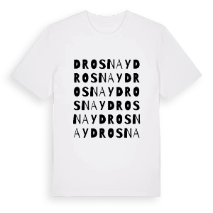 Drosnay ordlek t-shirt – ekologisk bomull t-shirt från Pinshirt