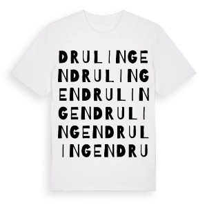 Drulingen ordlek t-shirt – ekologisk bomull t-shirt från Pinshirt