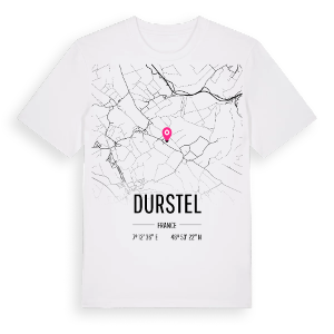 Durstel karta t-shirt – ekologisk bomull t-shirt från Pinshirt