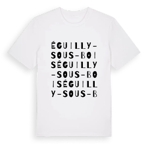 Éguilly-sous-Bois ordlek t-shirt – ekologisk bomull t-shirt från Pinshirt