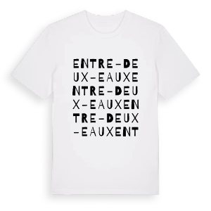 Entre-deux-Eaux ordlek t-shirt – ekologisk bomull t-shirt från Pinshirt
