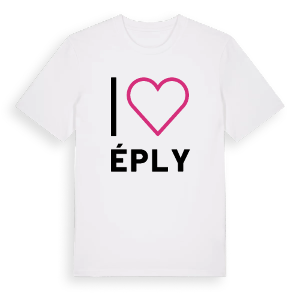 Jag älskar Éply t-shirt stort tryck – ekologisk bomull t-shirt från Pinshirt