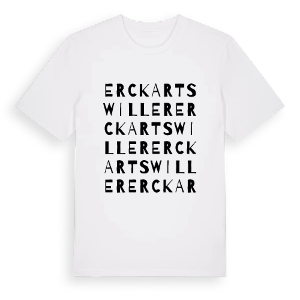 Erckartswiller ordlek t-shirt – ekologisk bomull t-shirt från Pinshirt