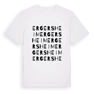 Ergersheim ordlek t-shirt – ekologisk bomull t-shirt från Pinshirt