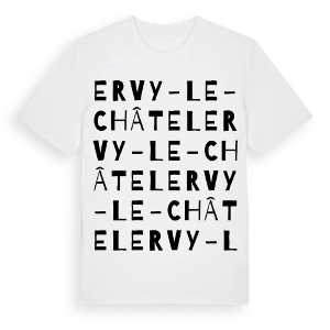 Ervy-le-Châtel ordlek t-shirt – ekologisk bomull t-shirt från Pinshirt