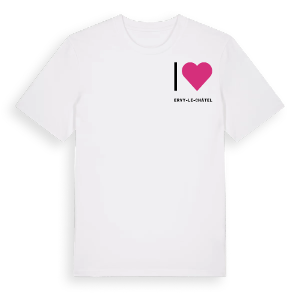 Jag älskar Ervy-le-Châtel t-shirt litet tryck – ekologisk bomull t-shirt från Pinshirt
