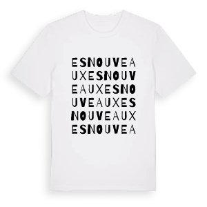 Esnouveaux ordlek t-shirt – ekologisk bomull t-shirt från Pinshirt