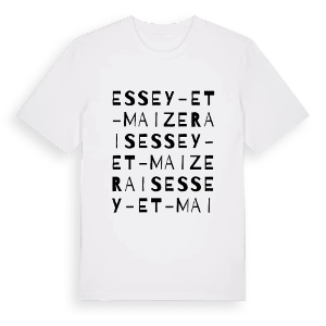 Essey-et-Maizerais ordlek t-shirt – ekologisk bomull t-shirt från Pinshirt