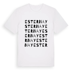 Esternay ordlek t-shirt – ekologisk bomull t-shirt från Pinshirt