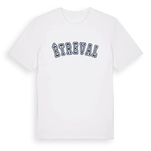 Étreval college t-shirt – ekologisk bomull t-shirt från Pinshirt