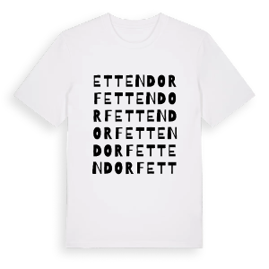 Ettendorf ordlek t-shirt – ekologisk bomull t-shirt från Pinshirt