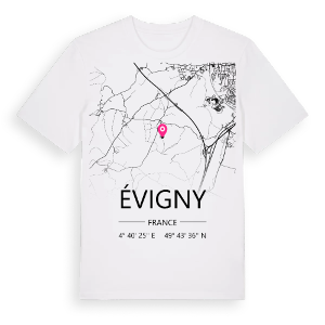 Évigny karta t-shirt – ekologisk bomull t-shirt från Pinshirt
