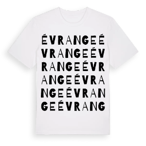 Évrange ordlek t-shirt – ekologisk bomull t-shirt från Pinshirt