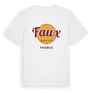 Faux cirkel t-shirt – ekologisk bomull t-shirt från Pinshirt