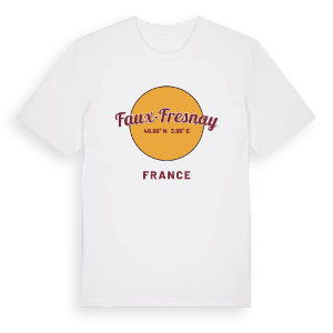 Faux-Fresnay cirkel t-shirt – ekologisk bomull t-shirt från Pinshirt