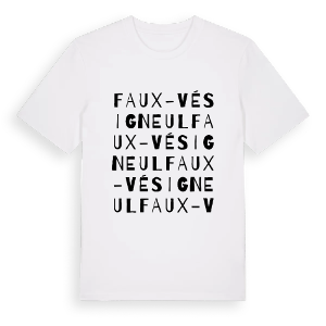Faux-Vésigneul ordlek t-shirt – ekologisk bomull t-shirt från Pinshirt