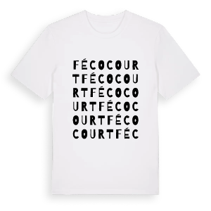 Fécocourt ordlek t-shirt – ekologisk bomull t-shirt från Pinshirt