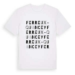 Ferreux-Quincey ordlek t-shirt – ekologisk bomull t-shirt från Pinshirt