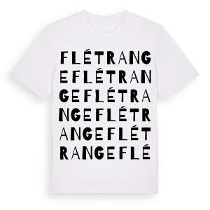 Flétrange ordlek t-shirt – ekologisk bomull t-shirt från Pinshirt