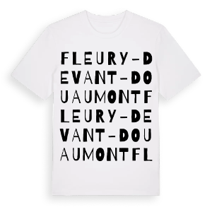 Fleury-devant-Douaumont ordlek t-shirt – ekologisk bomull t-shirt från Pinshirt