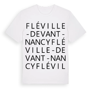 Fléville-devant-Nancy ordlek t-shirt – ekologisk bomull t-shirt från Pinshirt