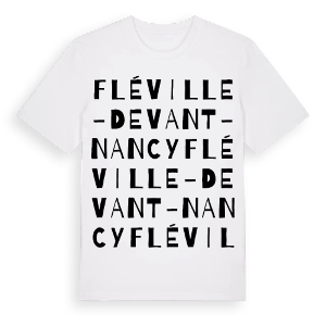 Fléville-devant-Nancy ordlek t-shirt – ekologisk bomull t-shirt från Pinshirt