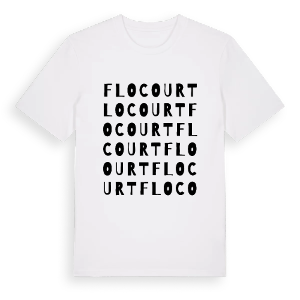 Flocourt ordlek t-shirt – ekologisk bomull t-shirt från Pinshirt