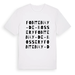 Fontenay-de-Bossery ordlek t-shirt – ekologisk bomull t-shirt från Pinshirt