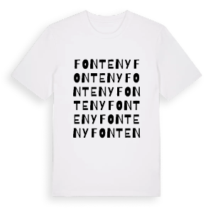 Fonteny ordlek t-shirt – ekologisk bomull t-shirt från Pinshirt