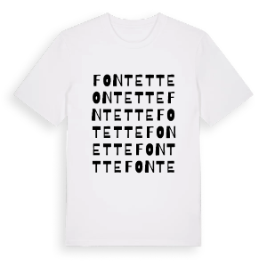 Fontette ordlek t-shirt – ekologisk bomull t-shirt från Pinshirt