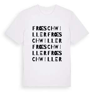 Frœschwiller ordlek t-shirt – ekologisk bomull t-shirt från Pinshirt