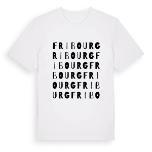 Fribourg ordlek t-shirt – ekologisk bomull t-shirt från Pinshirt