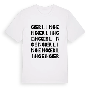 Gœrlingen ordlek t-shirt – ekologisk bomull t-shirt från Pinshirt