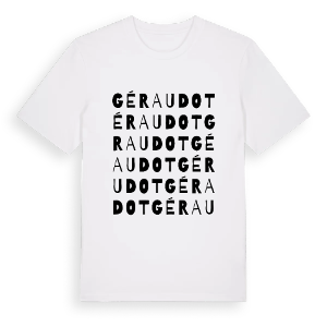 Géraudot ordlek t-shirt – ekologisk bomull t-shirt från Pinshirt