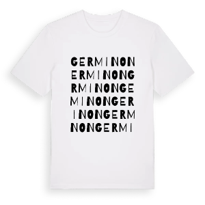 Germinon ordlek t-shirt – ekologisk bomull t-shirt från Pinshirt
