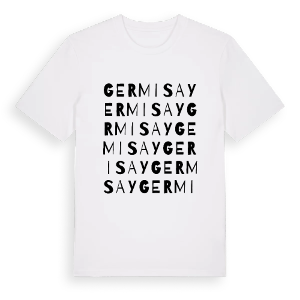 Germisay ordlek t-shirt – ekologisk bomull t-shirt från Pinshirt