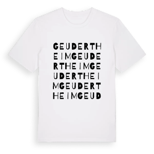 Geudertheim ordlek t-shirt – ekologisk bomull t-shirt från Pinshirt