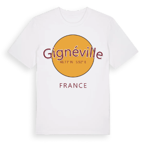 Gignéville cirkel t-shirt – ekologisk bomull t-shirt från Pinshirt