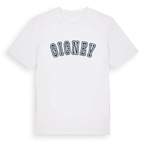 Gigney college t-shirt – ekologisk bomull t-shirt från Pinshirt