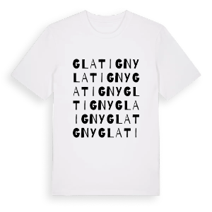 Glatigny ordlek t-shirt – ekologisk bomull t-shirt från Pinshirt